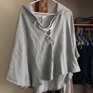 VS Hooded Poncho, Heather Gray